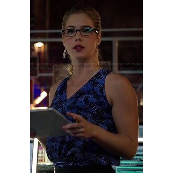 Rebecca Taylor Blue Silk Tank Size 8 V-Neck Summer Storm "Worn on TV" - Picture 10 of 10